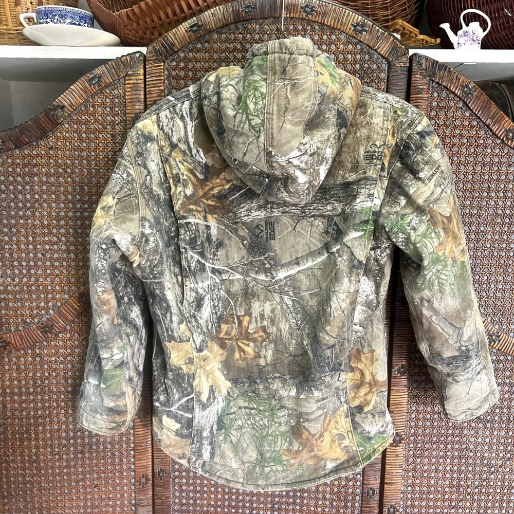 Berne outdoor camo coat youth medium 10-12 jacket hooded_2